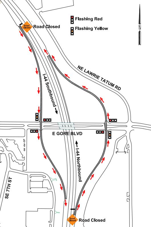 I-44 Pedestrian Bridge in progress